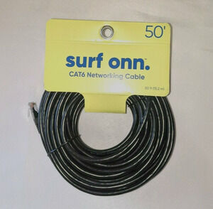 Surf ONN Cable 50' CAT6 Networking Cable Routers Cable Modems Hubs